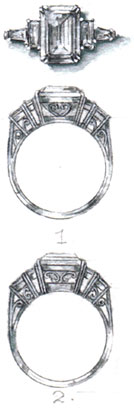 sketches of diamond ring