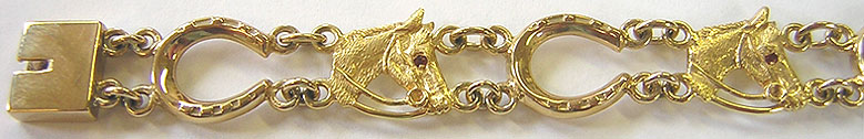 horsehead and horseshoe bracelet